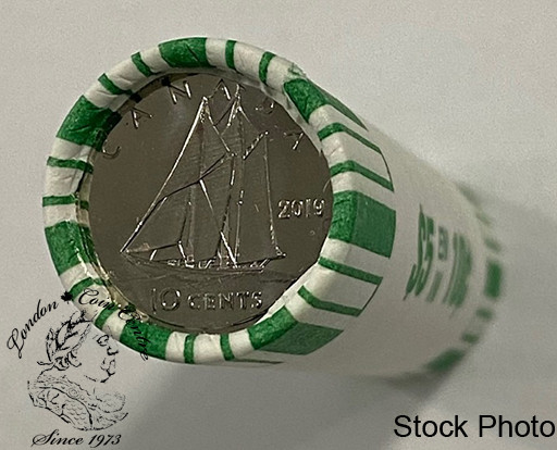 Canada: 2019 10 Cent Original Coin Roll (50 Coins)